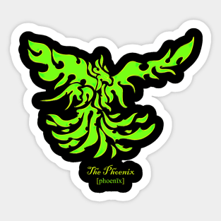 The phoenix - green Sticker